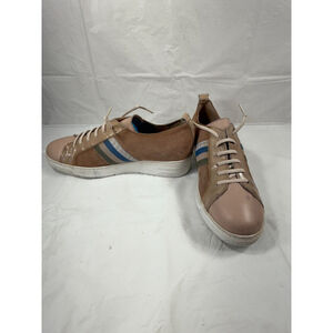 Women's Tan and Blue Sneakers